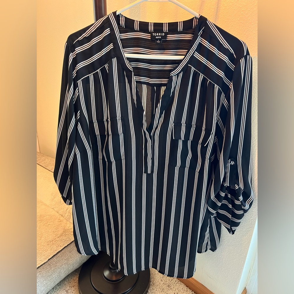 Striped Torrid Blouse